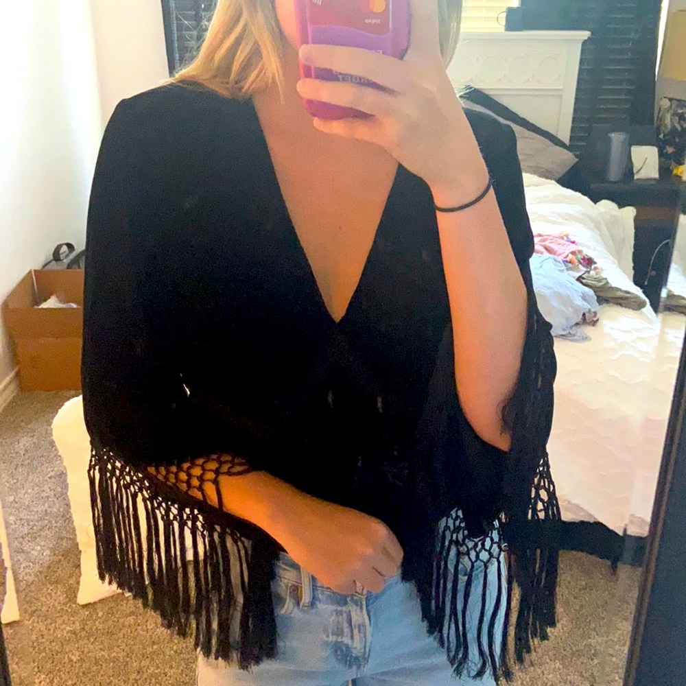 Longsleeve velvet top